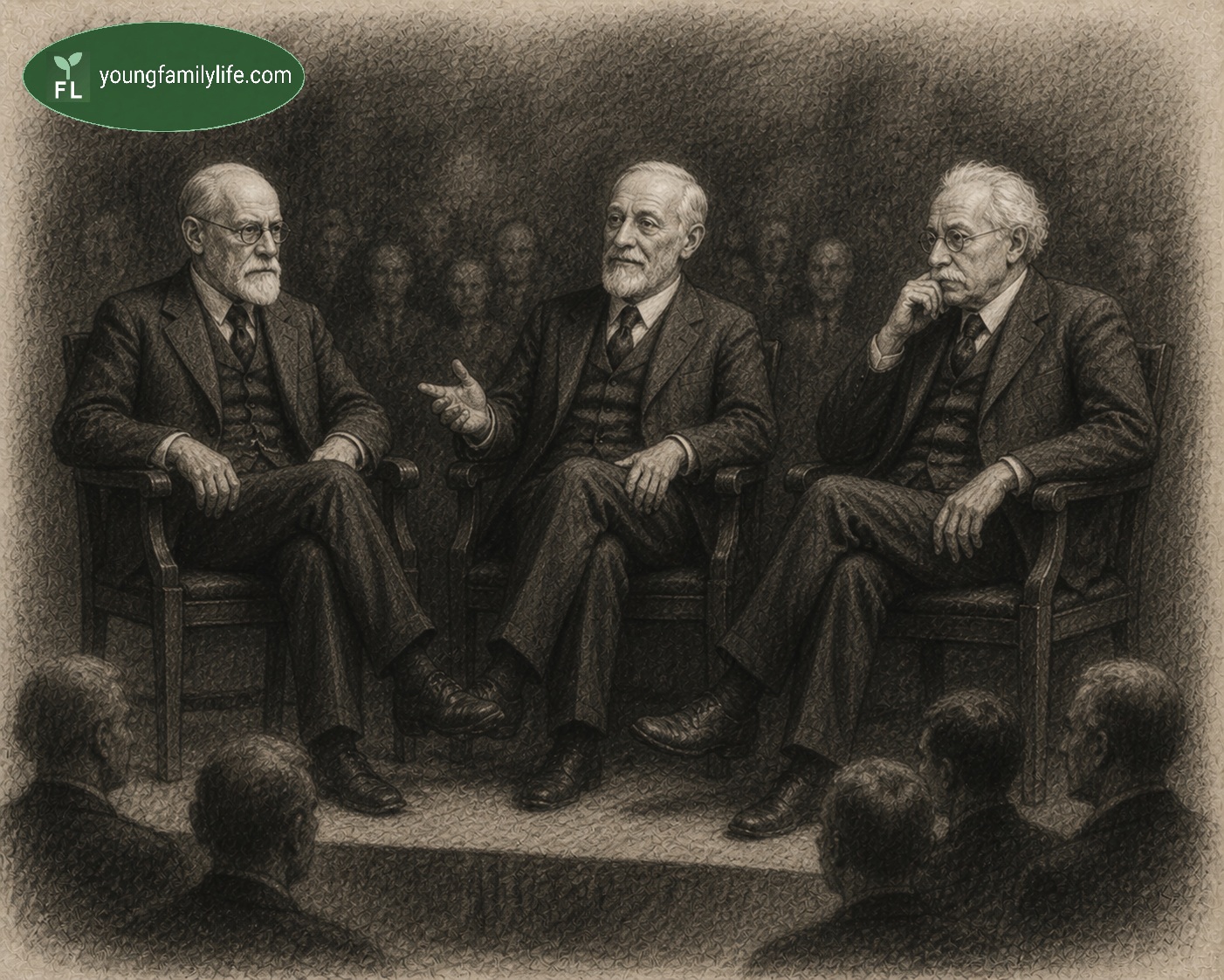 A constructed public debate — Freud, Jung, and Assagioli argue the motion: Today's Gen Zs should grow up, pull themselves together and be good.